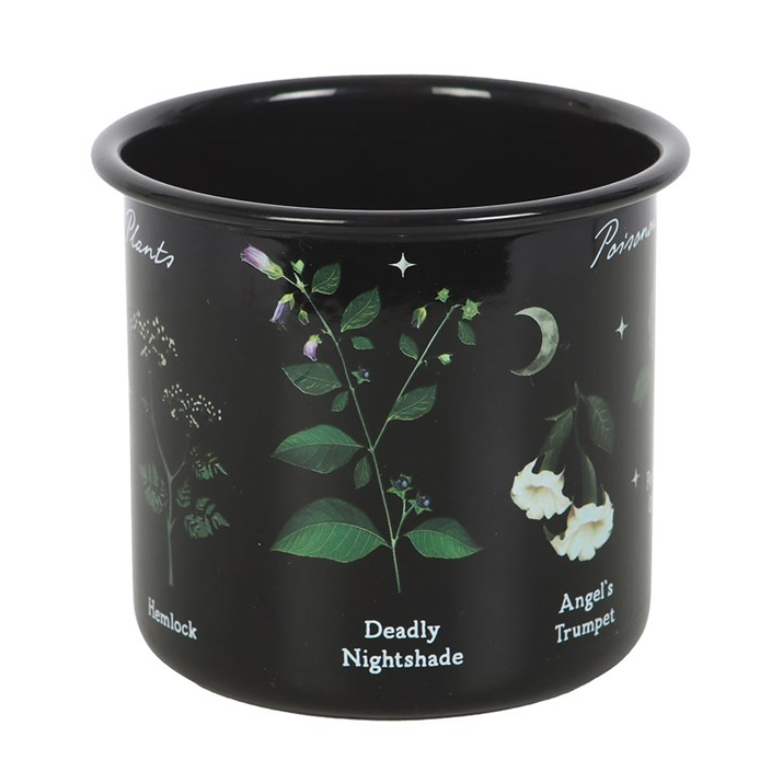 Poisonous Plants Black Enamel-Style Mug – 500ml