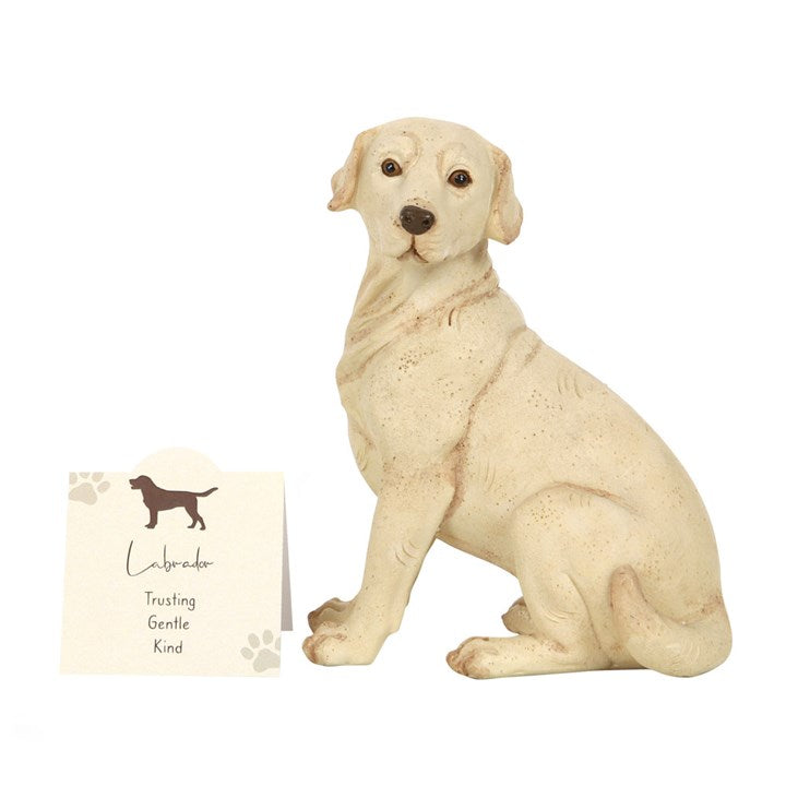 Yellow Labrador Dog Ornament with Sentiment Card