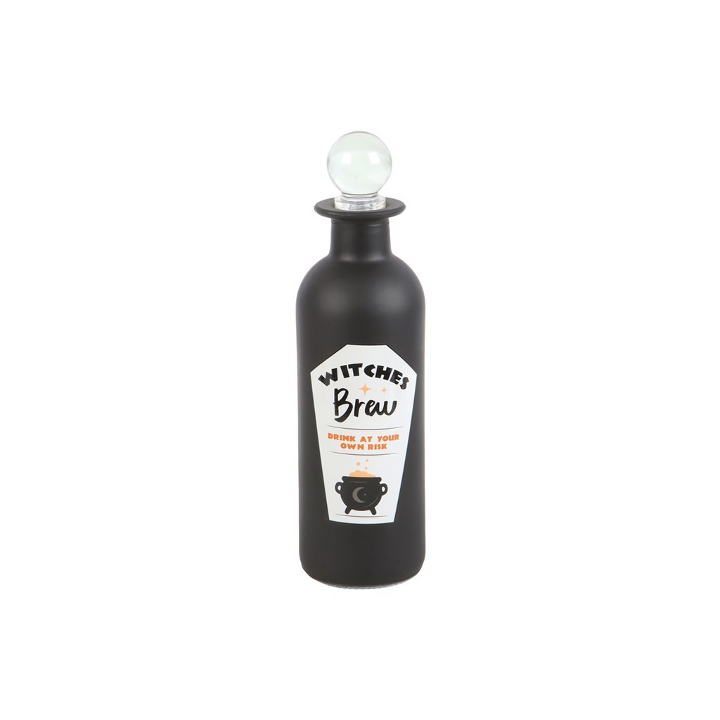 Decorative Witches Brew Glass Potion Bottle