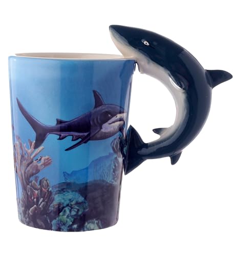 Puckator Lisa Parker Shark Ceramic Shaped Handle Mug Puckator