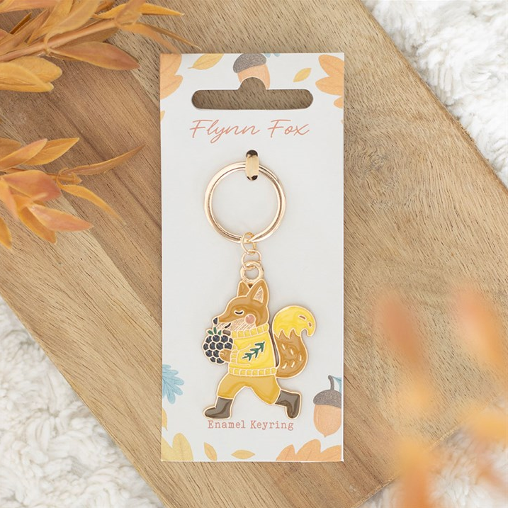 Flynn Fox Alloy & Enamel Keyring