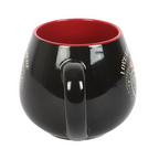 Love Lives Here Folk Heart Rounded Mug