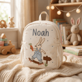 Hoppy Trails Personalised School Bag, Hand-Embroidered