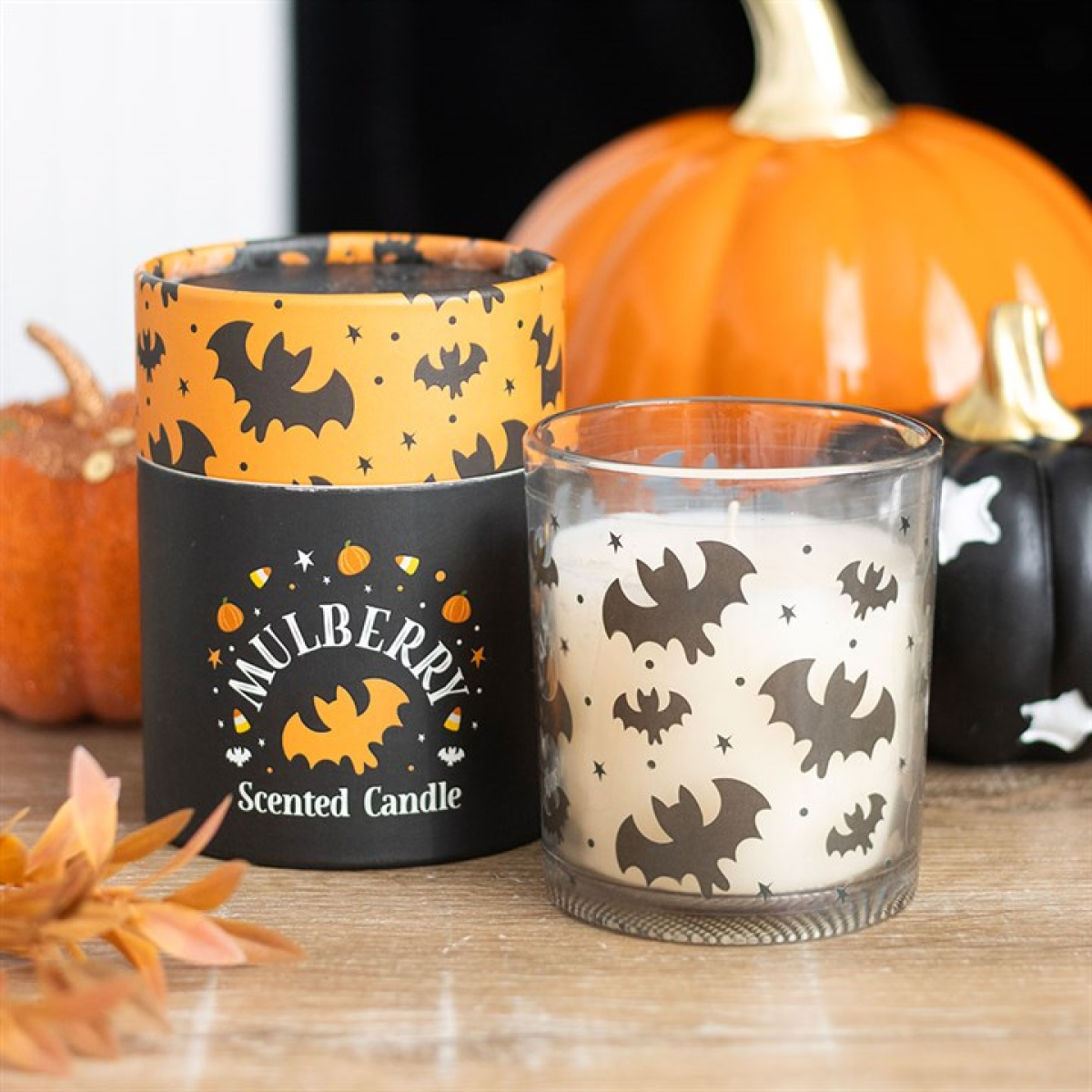 Bat Print Mulberry Candle Something Different