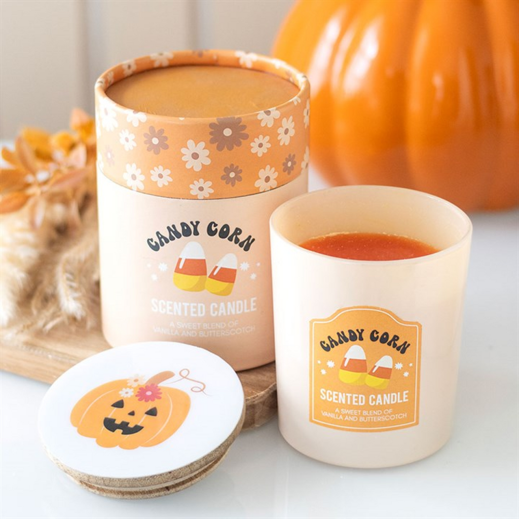 Candy Corn Vanilla and Butterscotch Candle Something Different