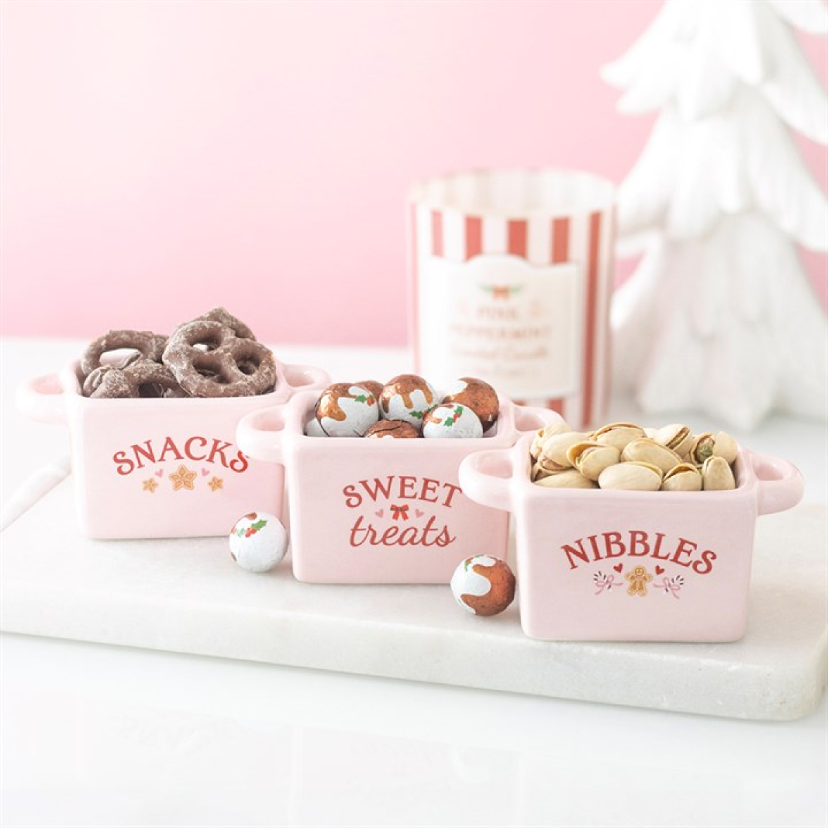 Sugarplum Bakery Ceramic Snack Bowls – Set of 3