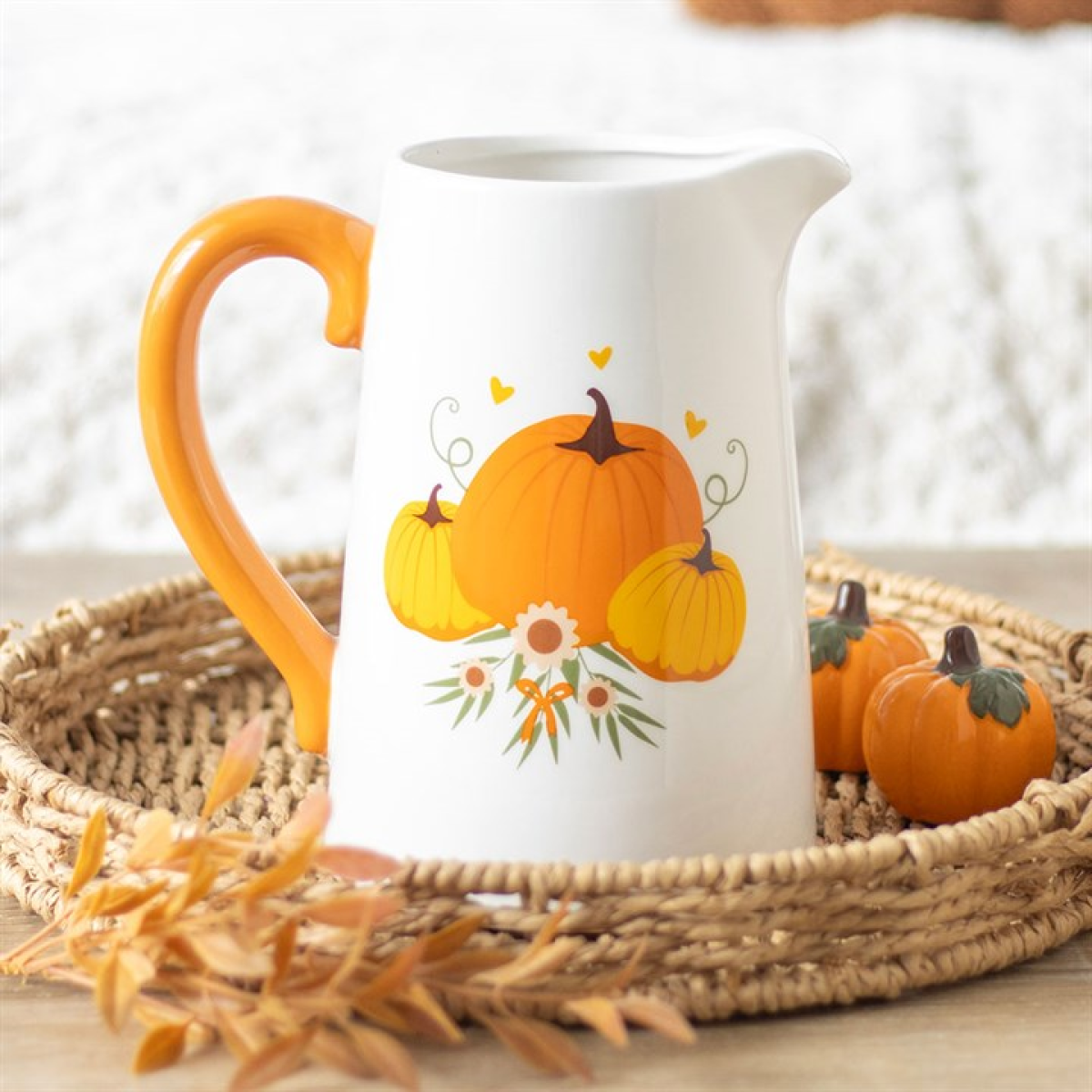 Autumn Pumpkin Ceramic Flower Jug Something Different
