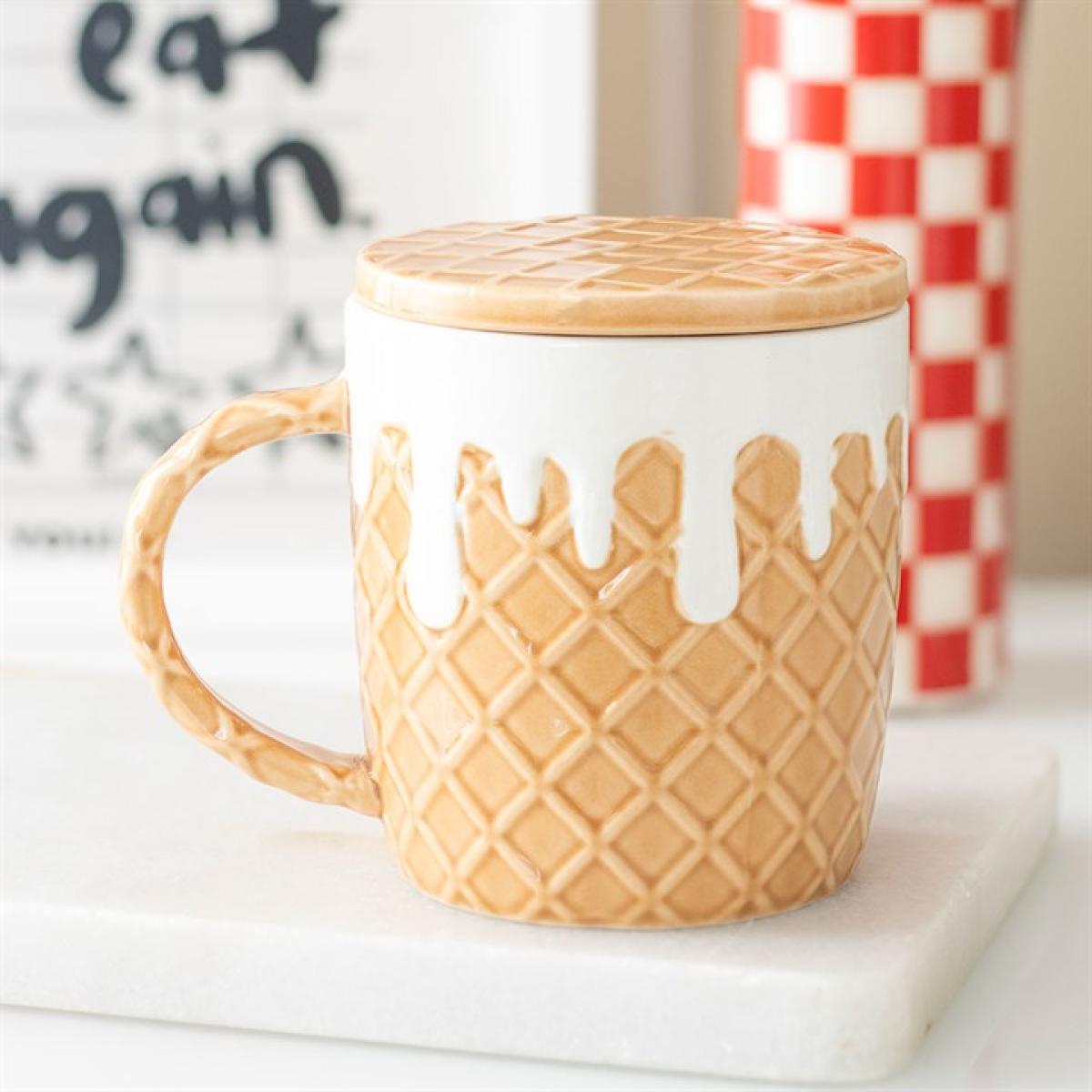 Waffle Mug and Coaster Set Something Different