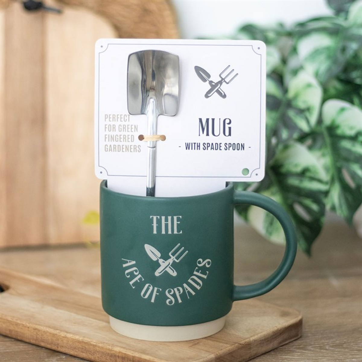 Ace of Spades Mug with Spade Spoon Something Different