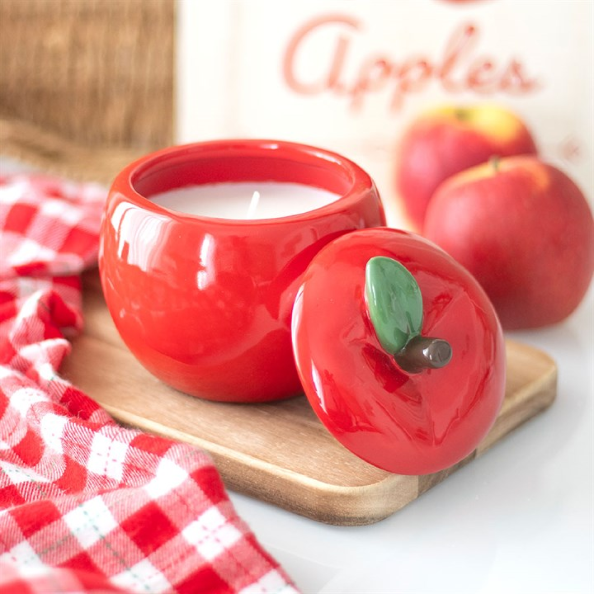 Apple Shaped Candle Jar Something Different