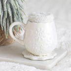 Iridescent Snowflake Mug, Coaster and Socks Gift Set