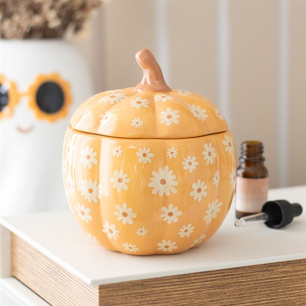 Groovy Floral Pumpkin Oil Burner Something Different
