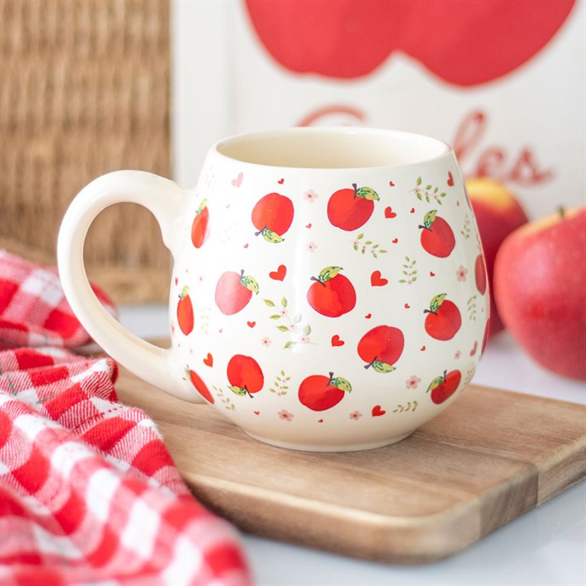 Apple Print Rounded Mug Something Different