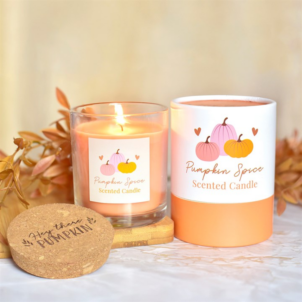 Pumpkin Pie Scented Glass Candle with Cork Lid