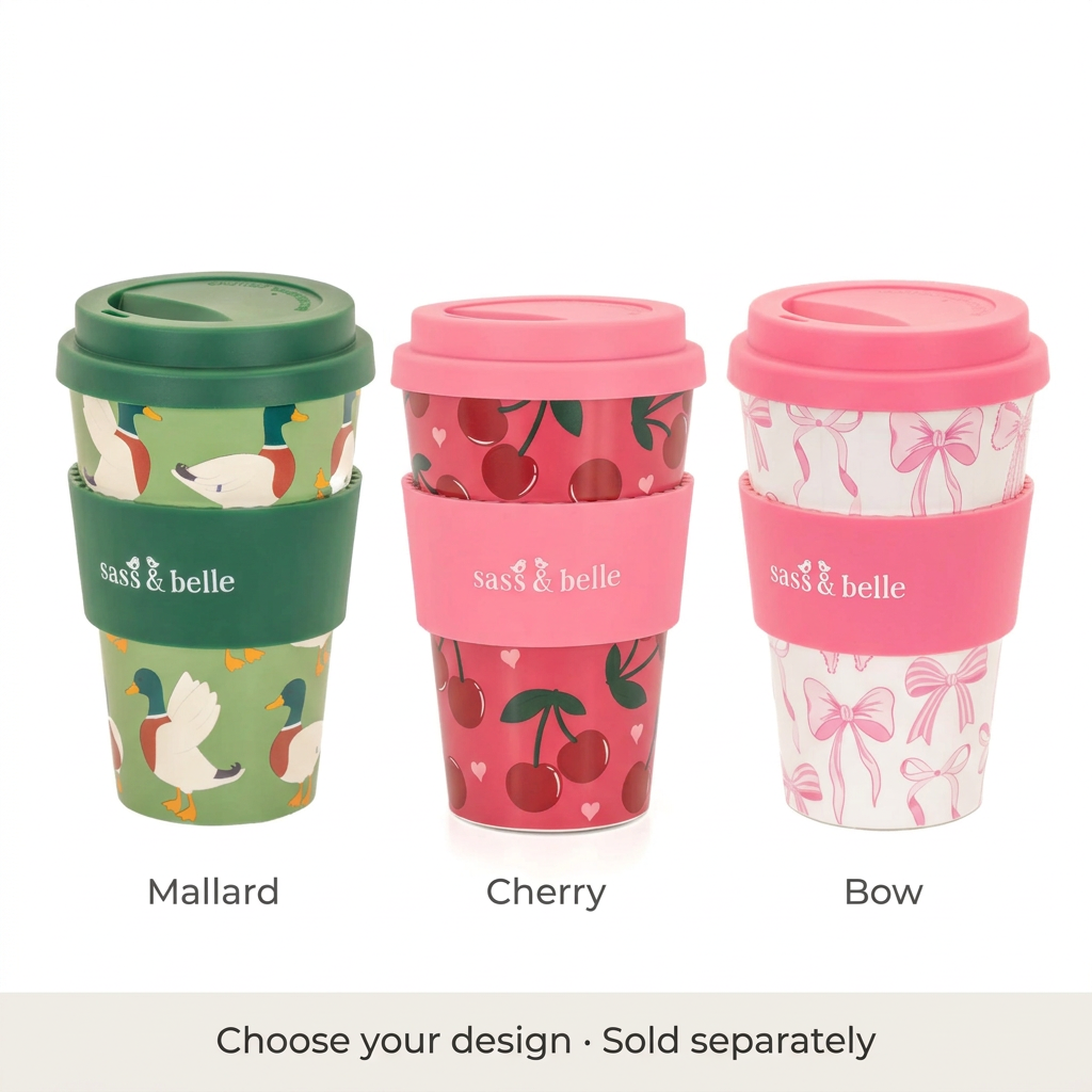Square Mallard, Cherry and Bow travel cup variant image
