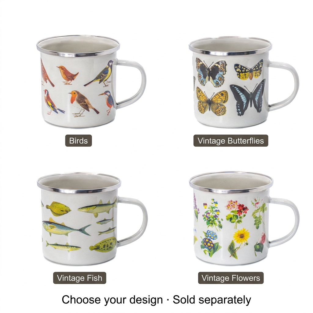Square vintage enamel mug variant image