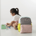 Bright Blocks Personalised School Bag, Hand-Embroidered