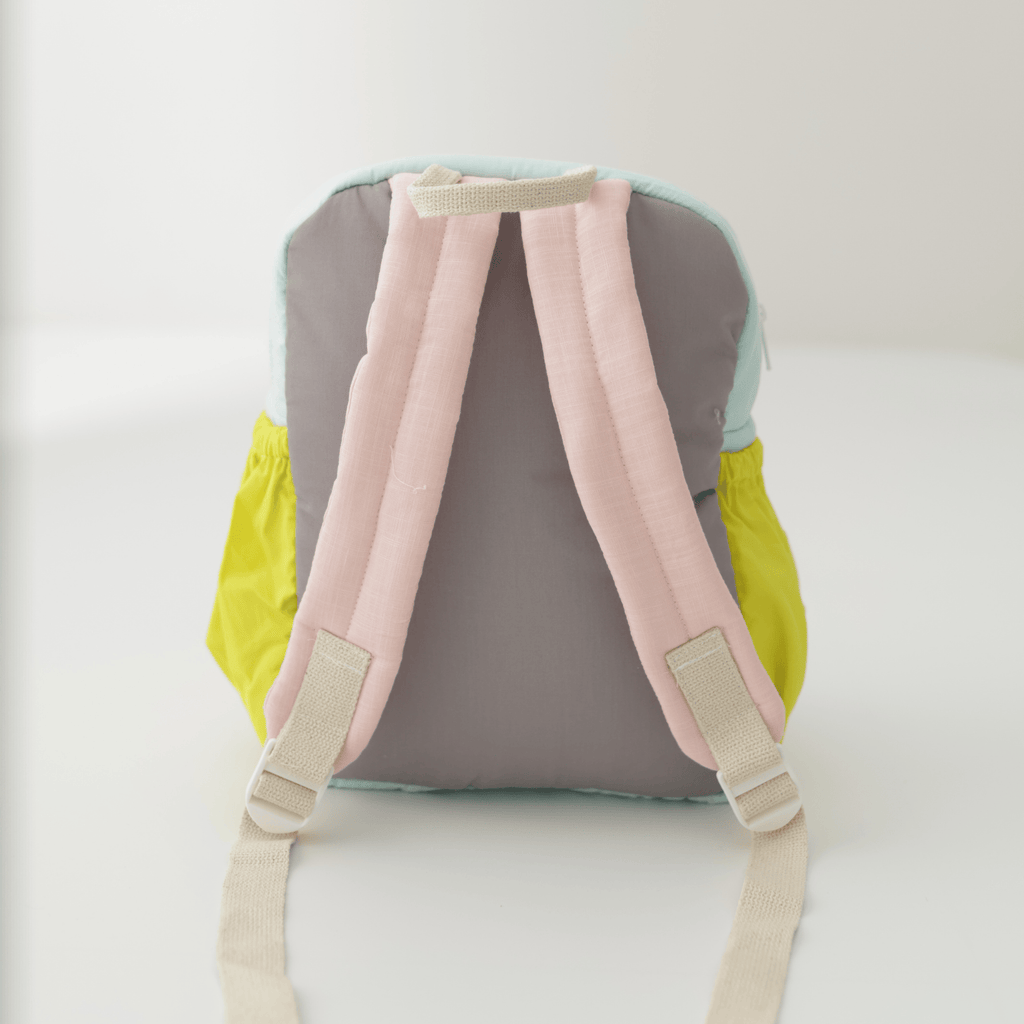 Bright Blocks Personalised School Bag, Hand-Embroidered