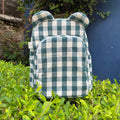 Checkaroo Personalised School Bag, Hand-Embroidered – Green