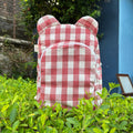 Checkaroo Personalised School Bag, Hand-Embroidered – Red