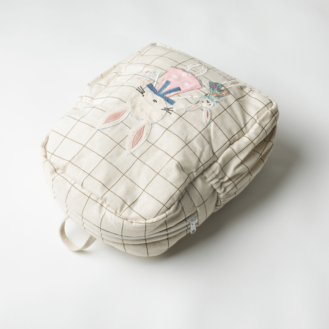 Blissful Bella Personalised School Bag, Hand-Embroidered