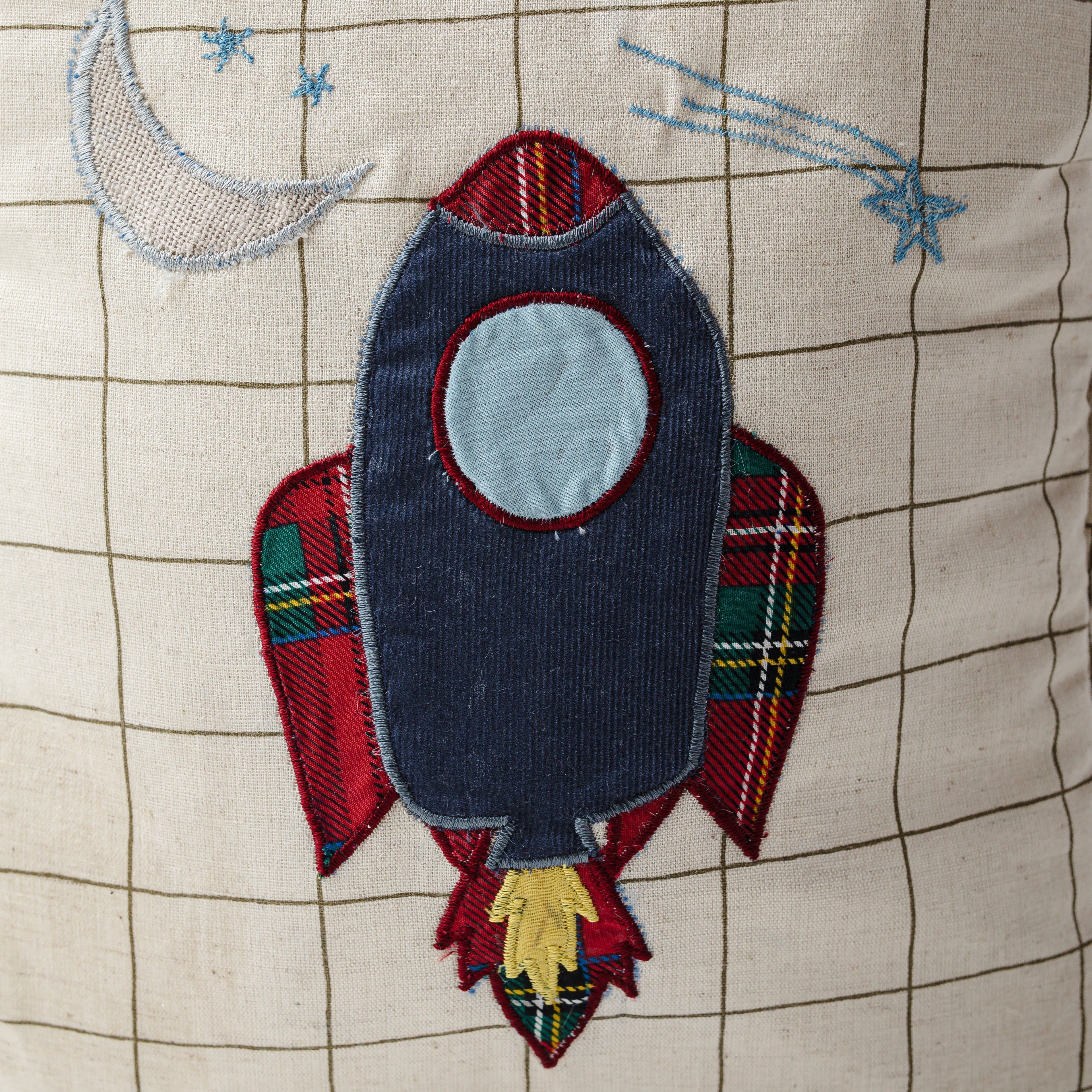 Chandrayaan Personalised School Bag, Hand-Embroidered