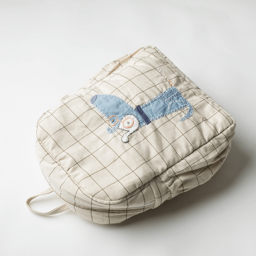 Curious Ralph Personalised School Bag, Hand-Embroidered