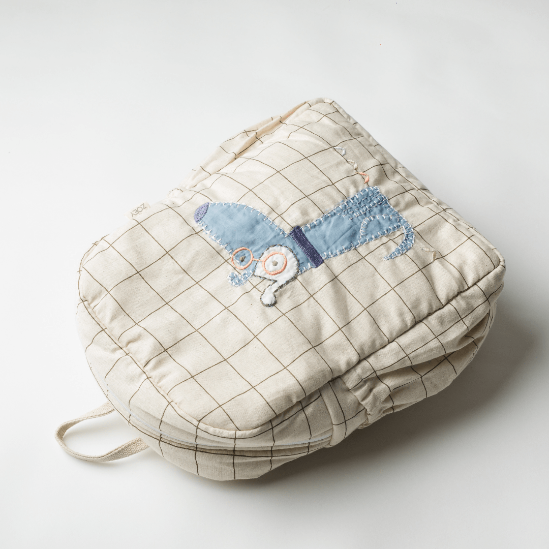 Curious Ralph Personalised School Bag, Hand-Embroidered