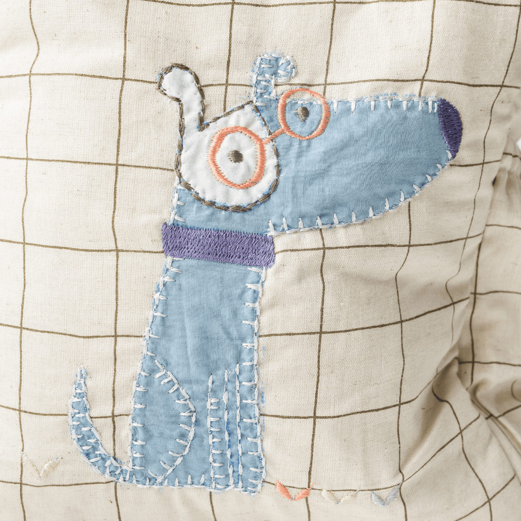 Curious Ralph Personalised School Bag, Hand-Embroidered