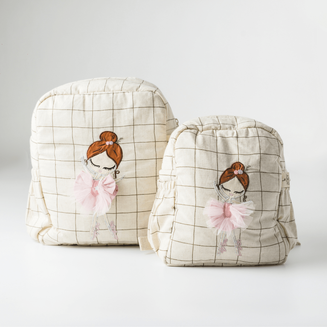 Dazzling Ballerina Personalised School Bag, Hand-Embroidered