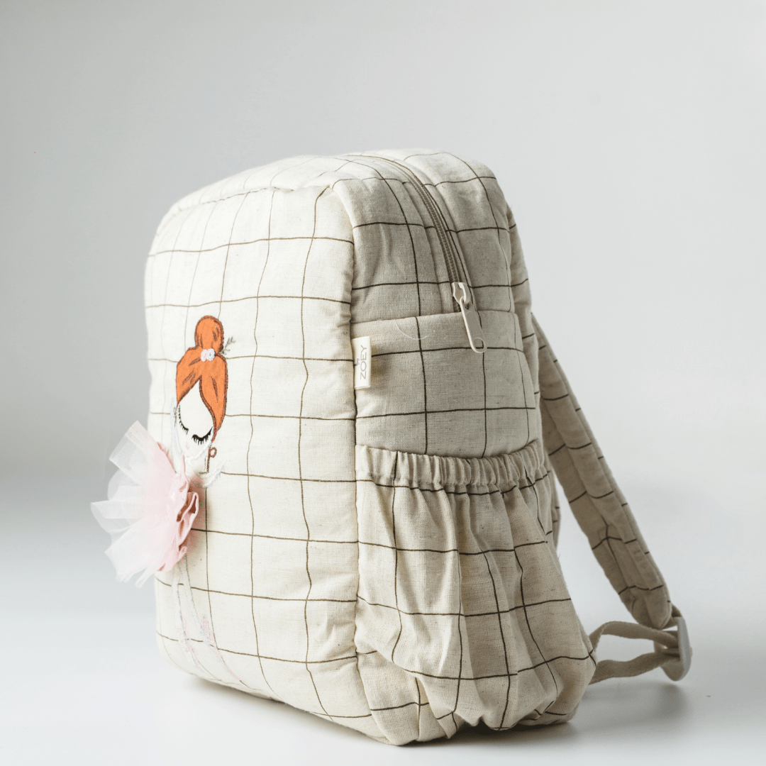 Dazzling Ballerina Personalised School Bag, Hand-Embroidered