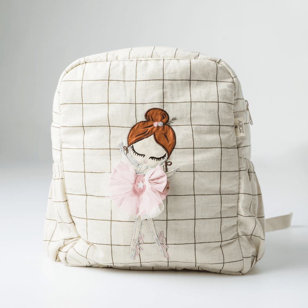 Dazzling Ballerina Personalised School Bag, Hand-Embroidered