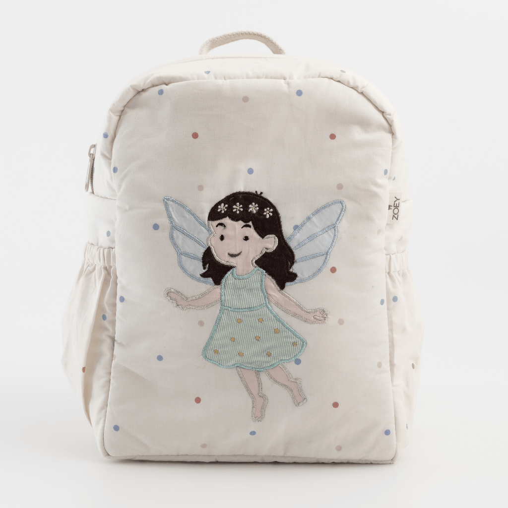Fairy Whispers Personalised School Bag, Hand-Embroidered