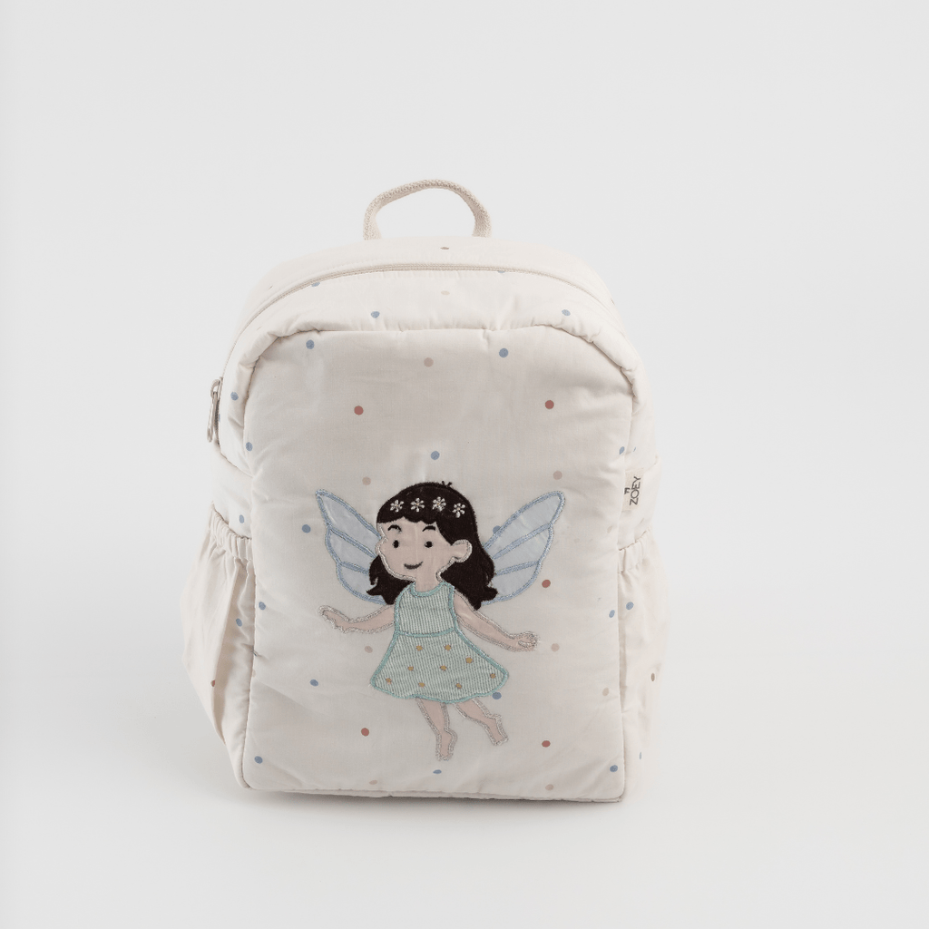 Fairy Whispers Personalised School Bag, Hand-Embroidered