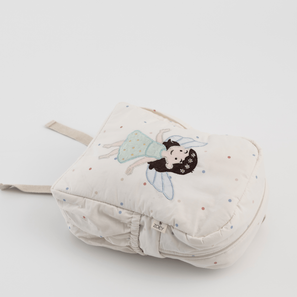Fairy Whispers Personalised School Bag, Hand-Embroidered