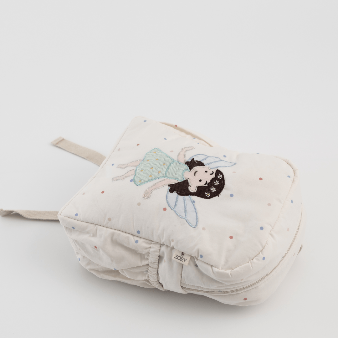 Fairy Whispers Personalised School Bag, Hand-Embroidered
