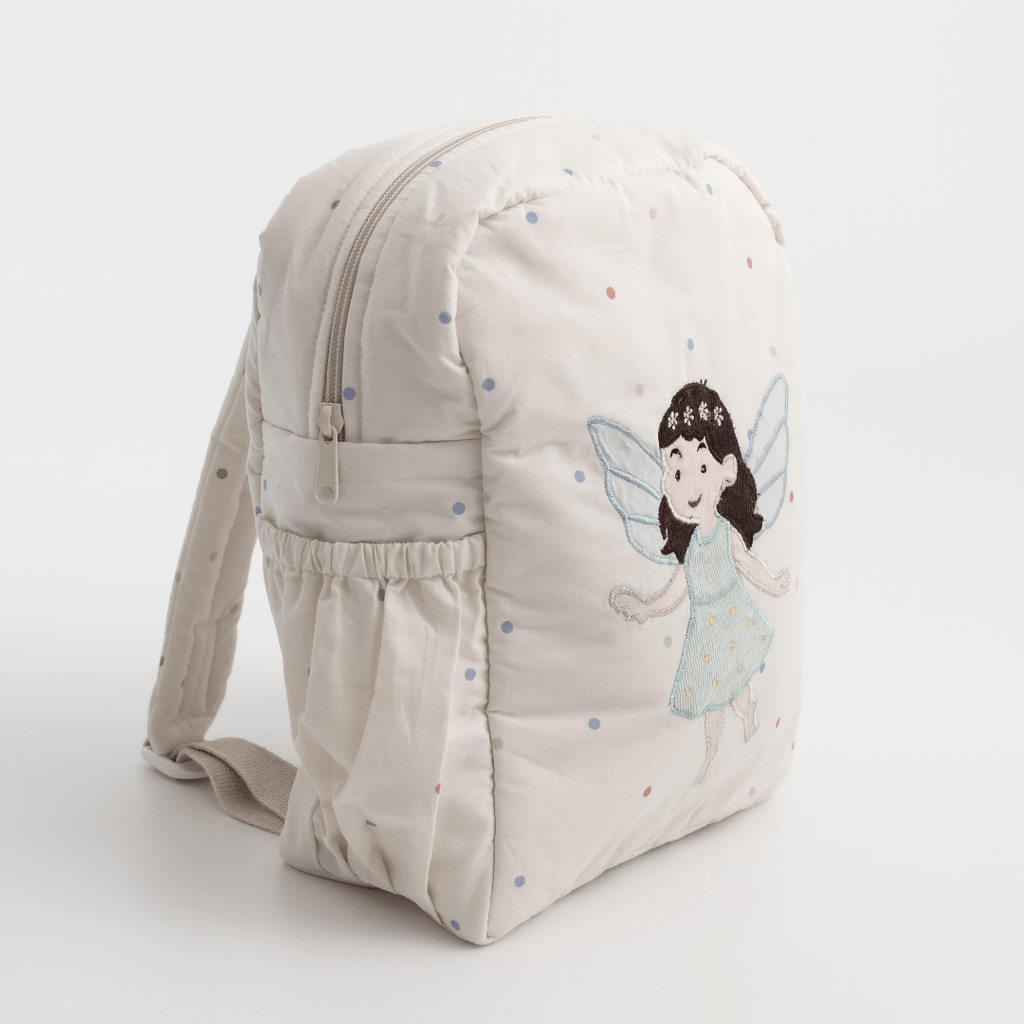 Fairy Whispers Personalised School Bag, Hand-Embroidered