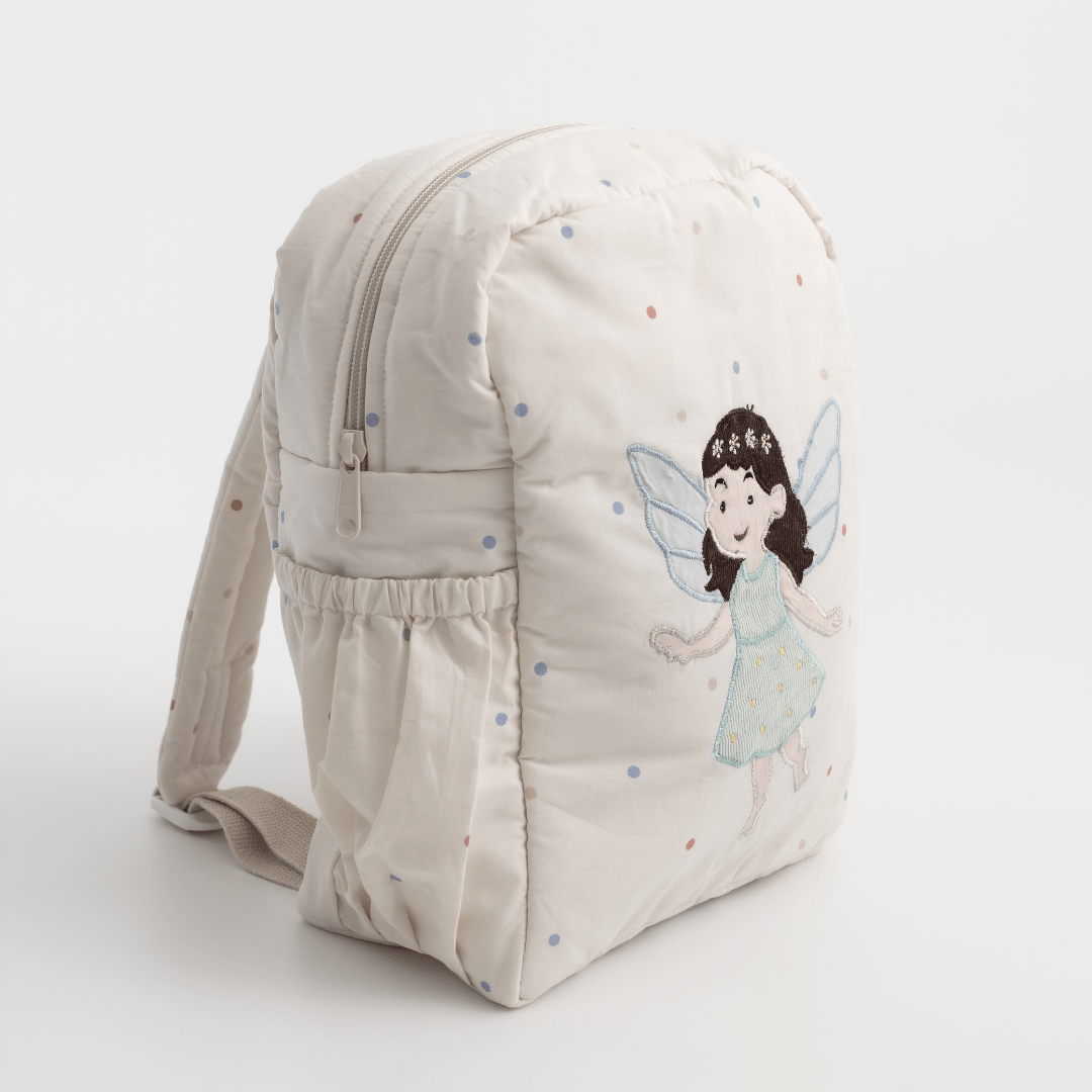 Fairy Whispers Personalised School Bag, Hand-Embroidered