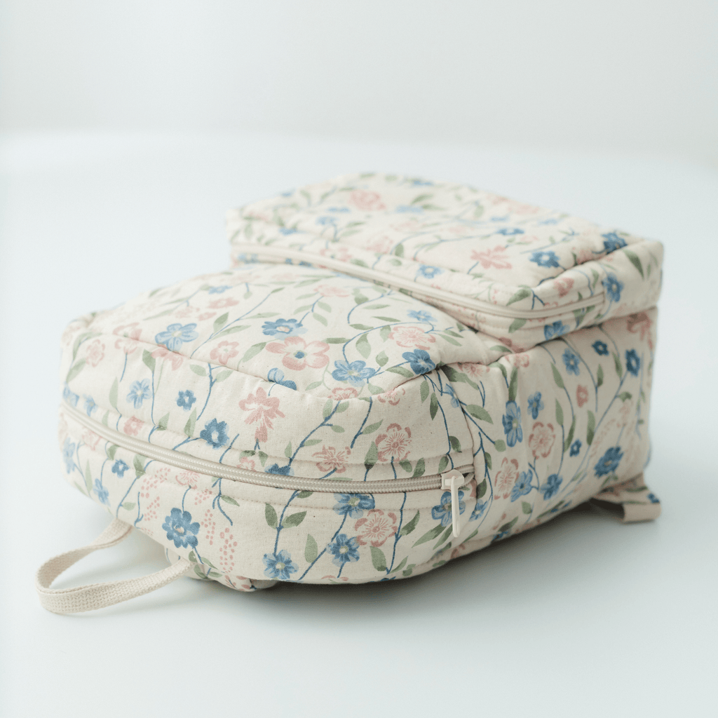 Flora Trail Personalised School Bag, Hand-Embroidered