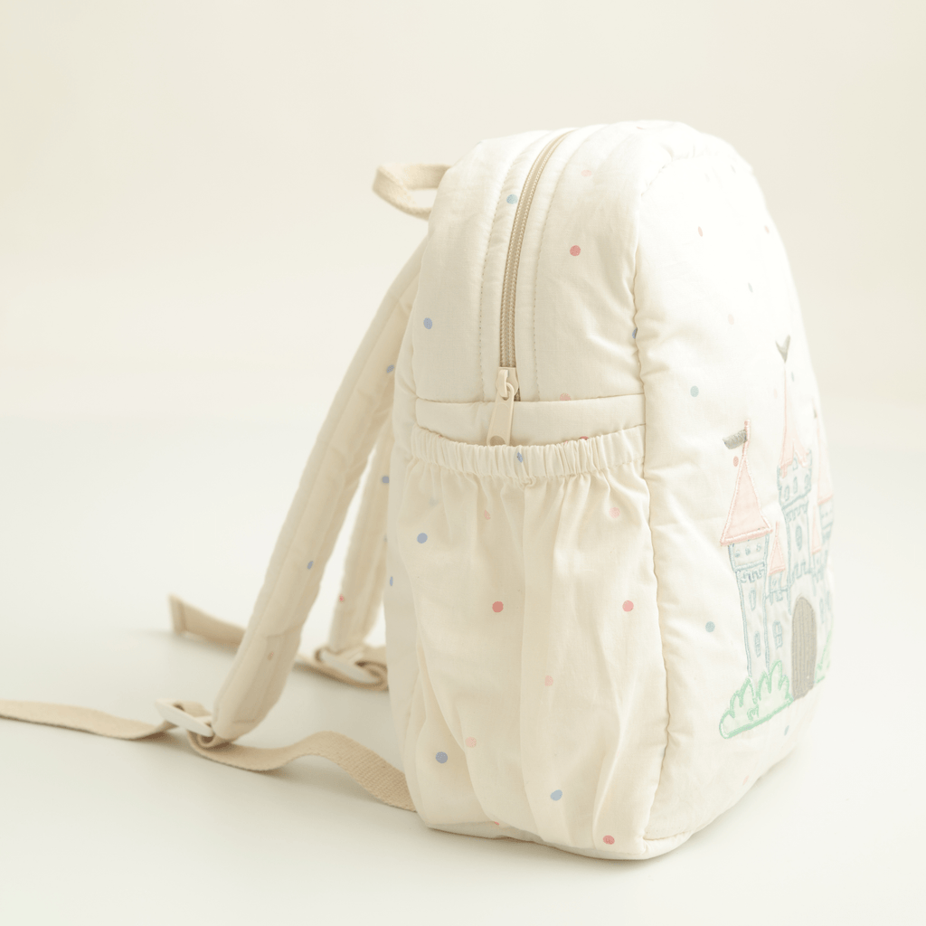 Magic Castle Personalised School Bag, Hand-Embroidered