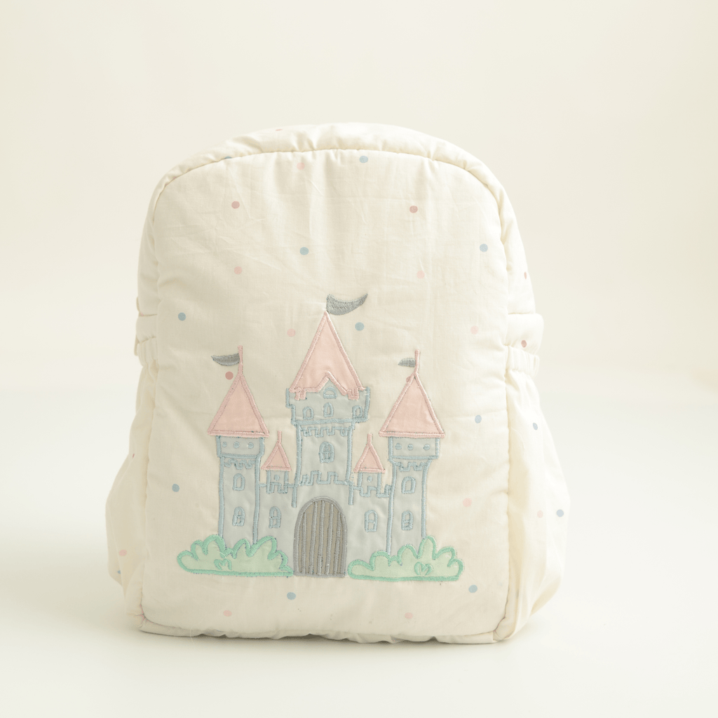 Magic Castle Personalised School Bag, Hand-Embroidered