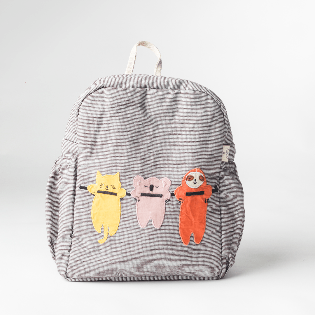 Three Amigos Personalised School Bag, Hand-Embroidered