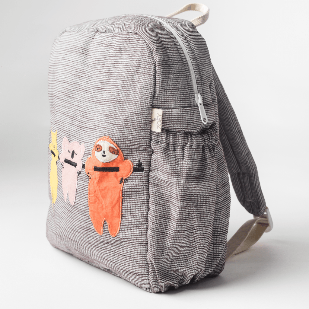 Three Amigos Personalised School Bag, Hand-Embroidered