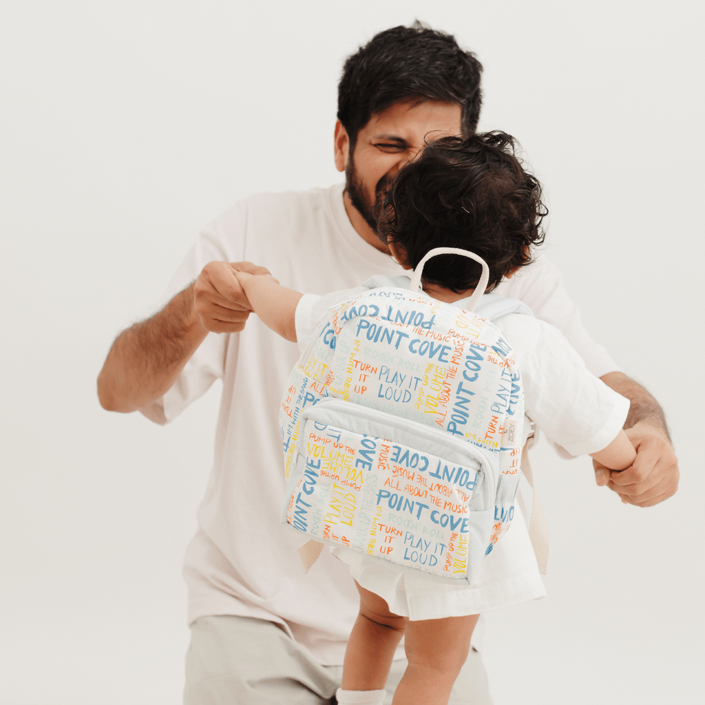 Scribble Dribble Personalised School Bag, Hand-Embroidered