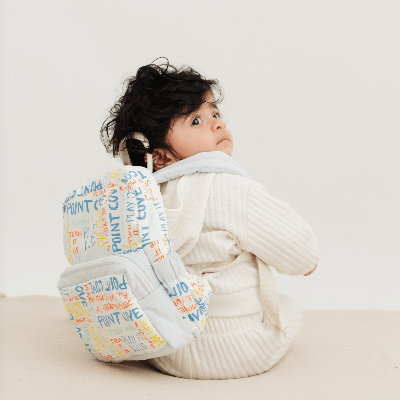 Scribble Dribble Personalised School Bag, Hand-Embroidered