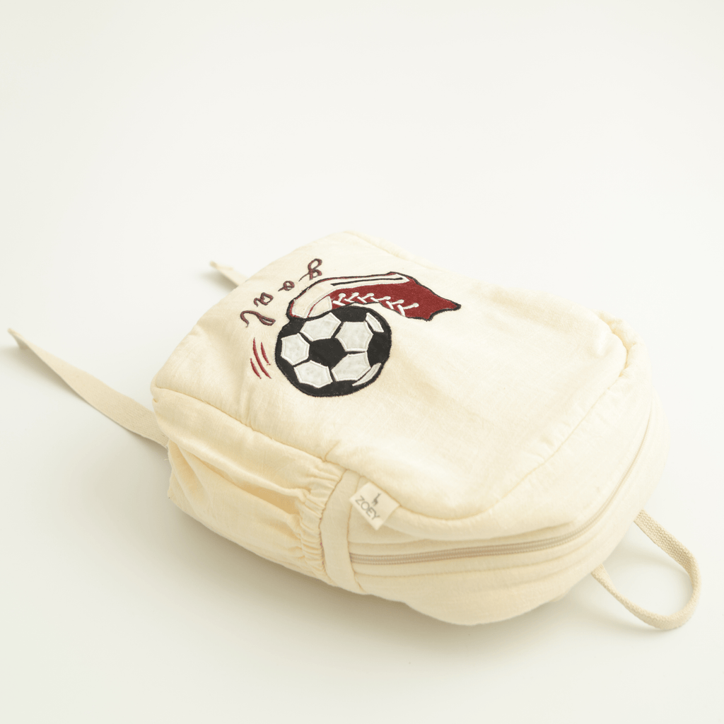 Football Club Personalised School Bag, Hand-Embroidered