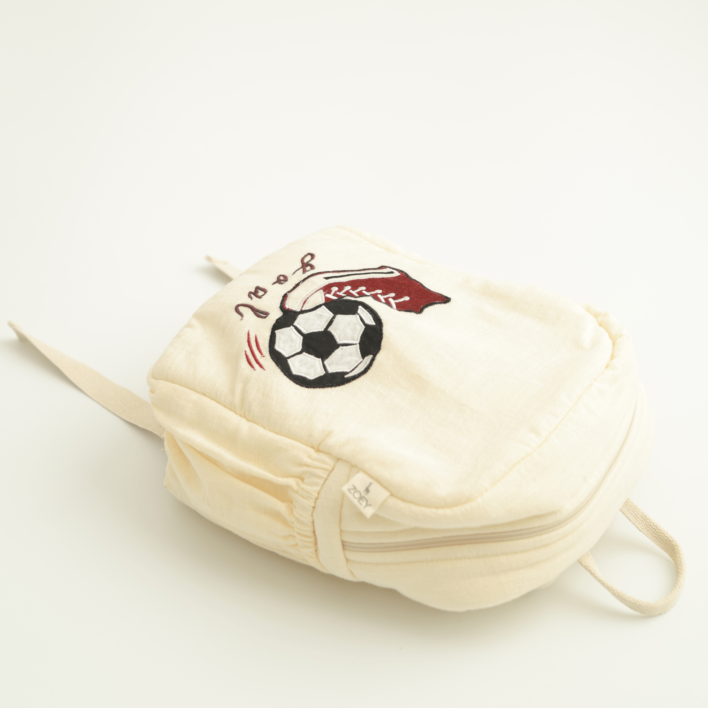 Football Club Personalised School Bag, Hand-Embroidered