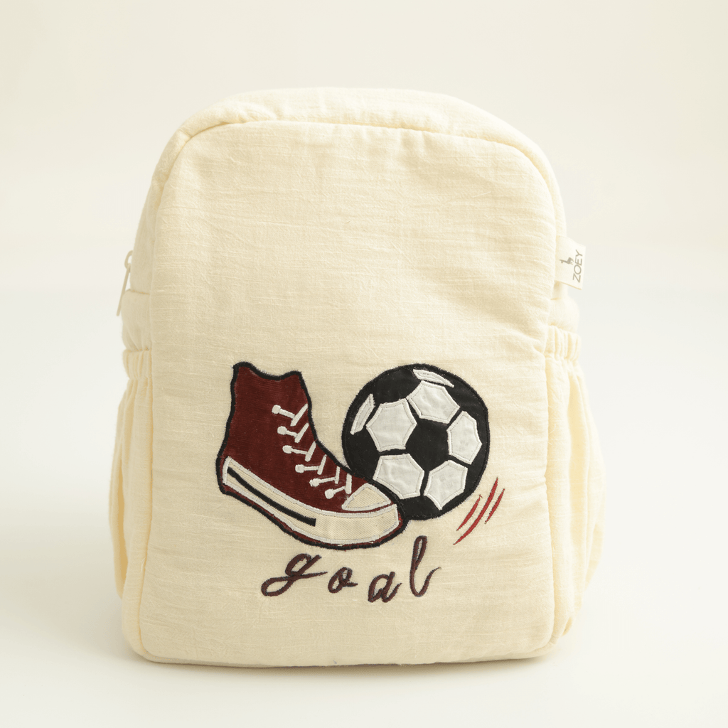 Football Club Personalised School Bag, Hand-Embroidered