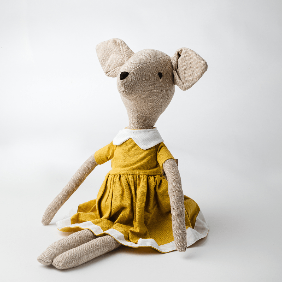 Elaine Mouse Heirloom Cotton Keepsake Toy