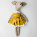 Elaine Mouse Heirloom Cotton Keepsake Toy